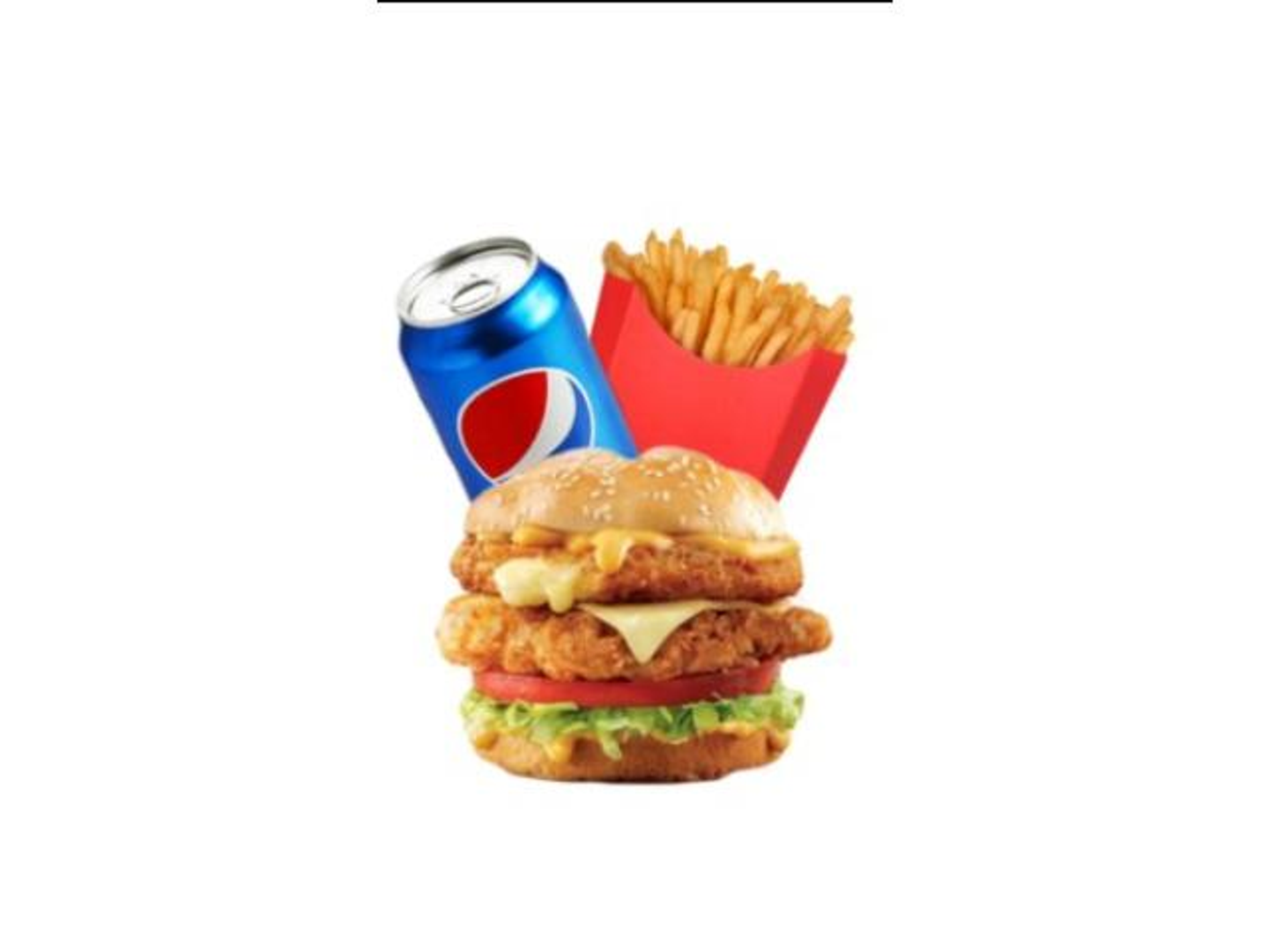 وجبة برجر دجاج دبل