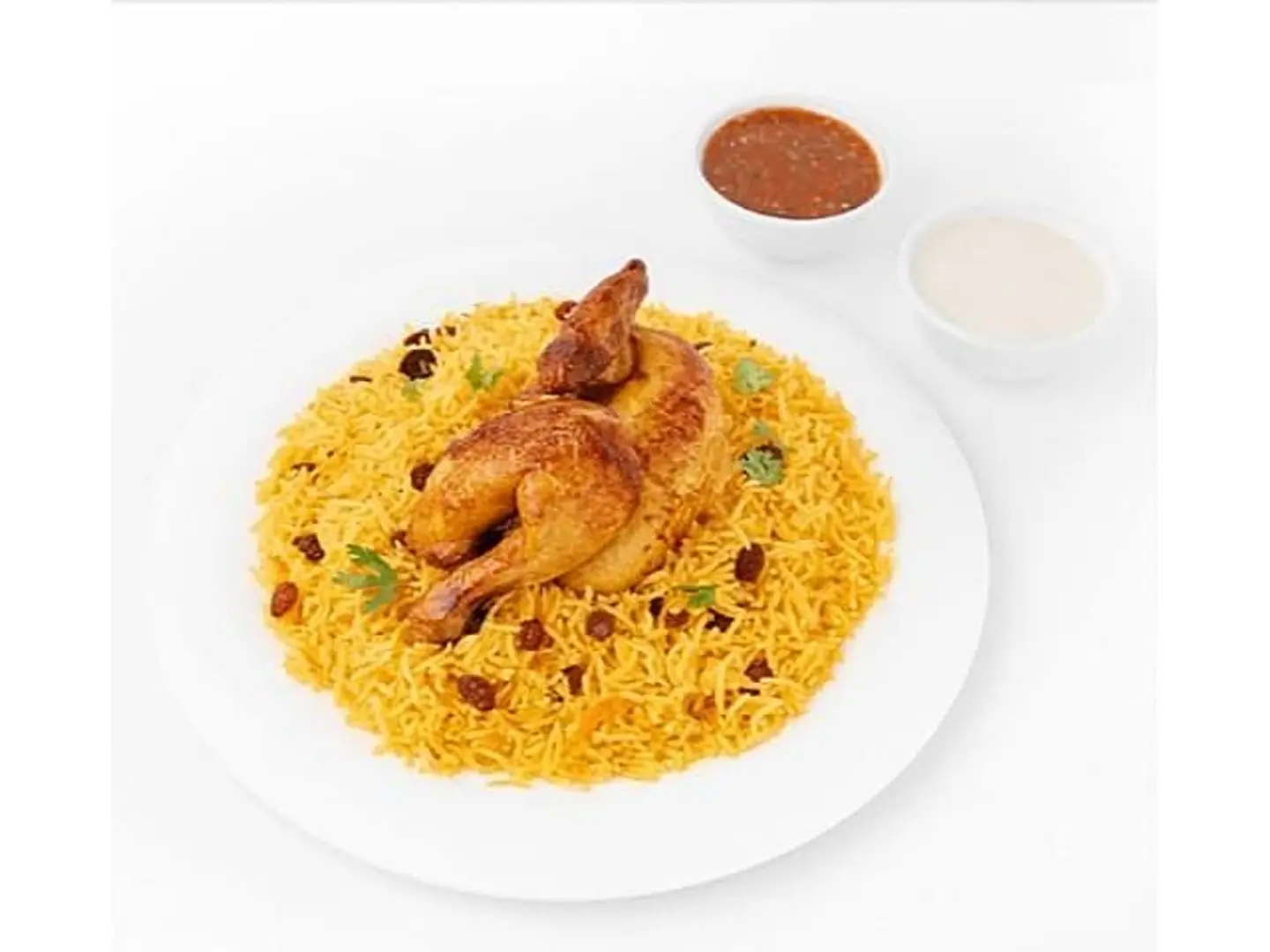 نصف دجاجة شواية مع ارز برياني