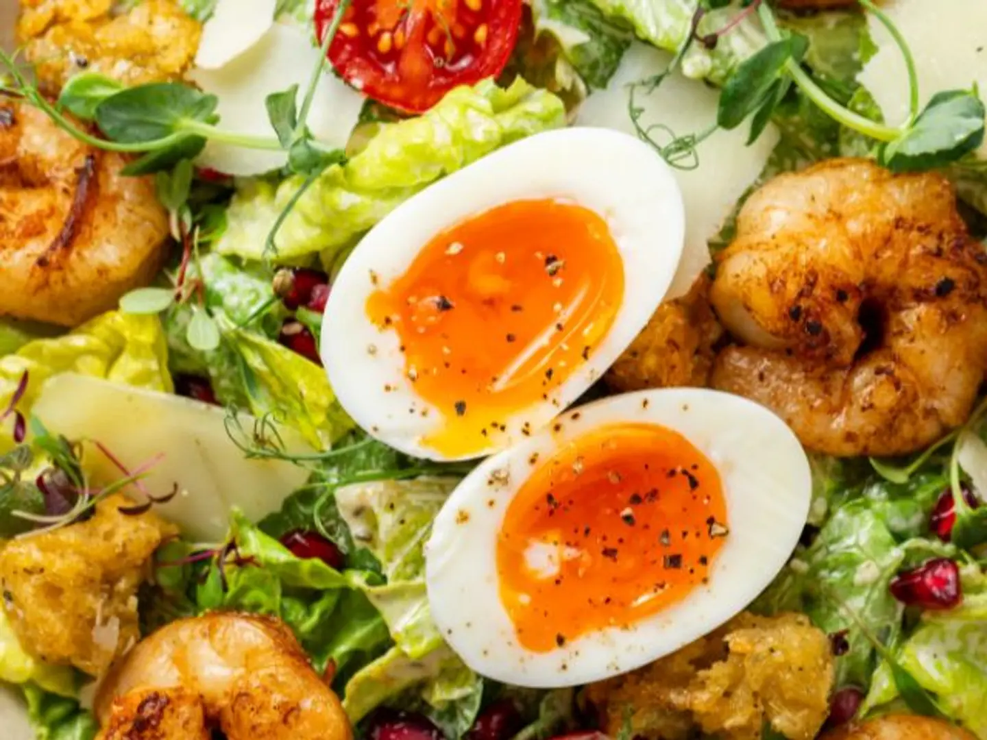 Grilled Prawns Caesar Salad