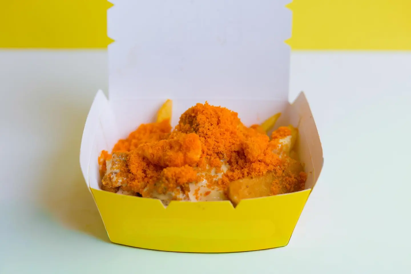 Fries With Chicken And Cheetos