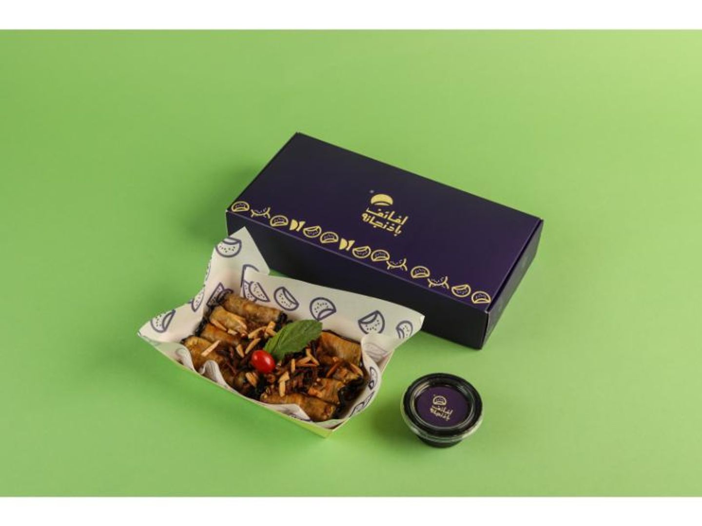 لفائف باذنجان دجاج