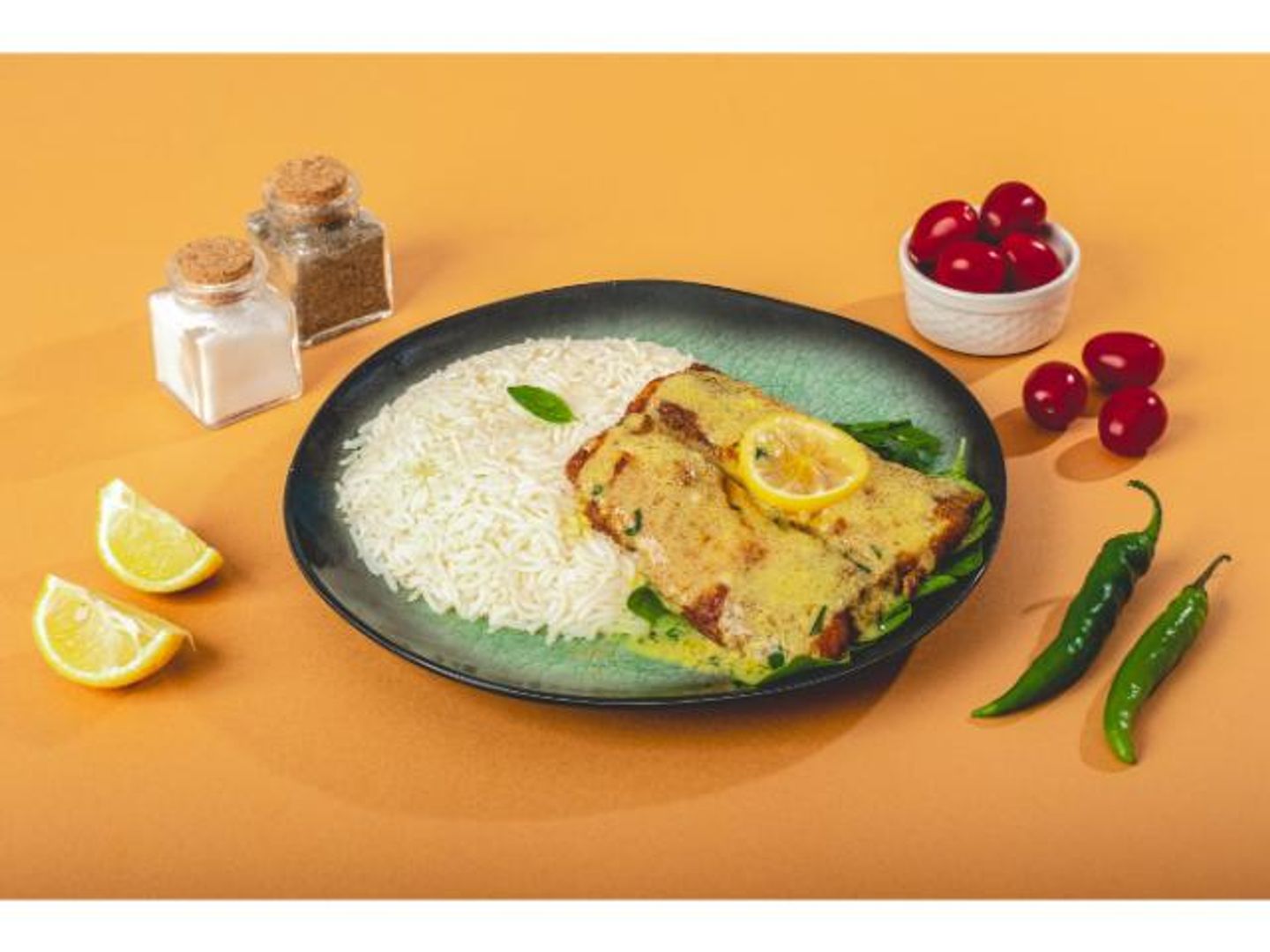 Grilled Fish Fillet With Butter And Lemon Sauce