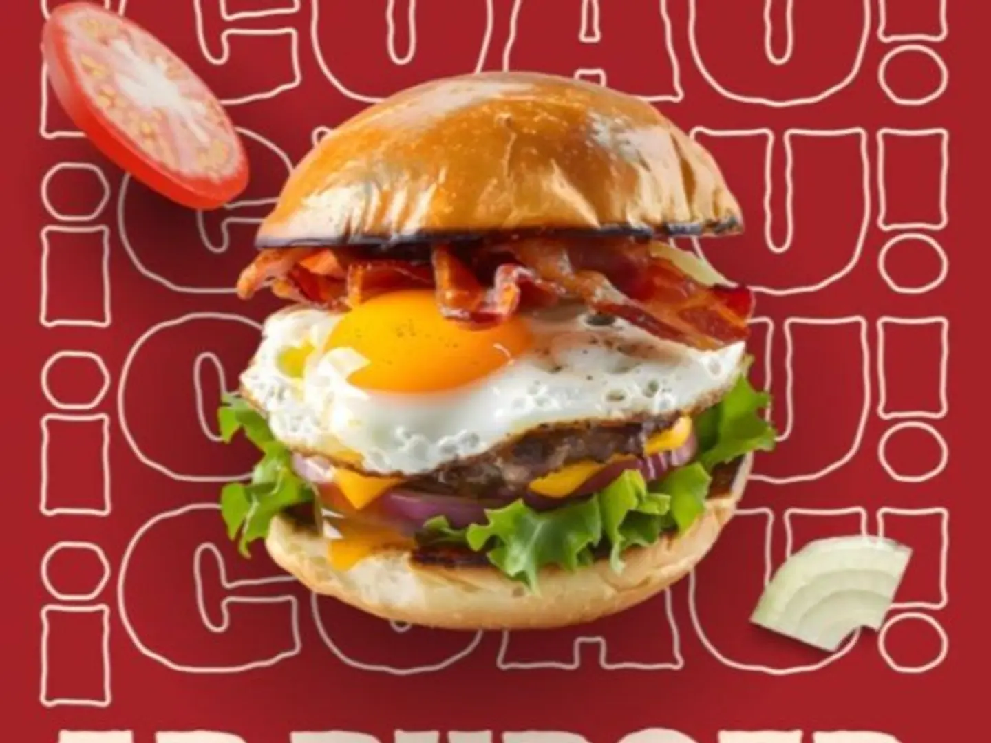 Sunny Burger With Eggs