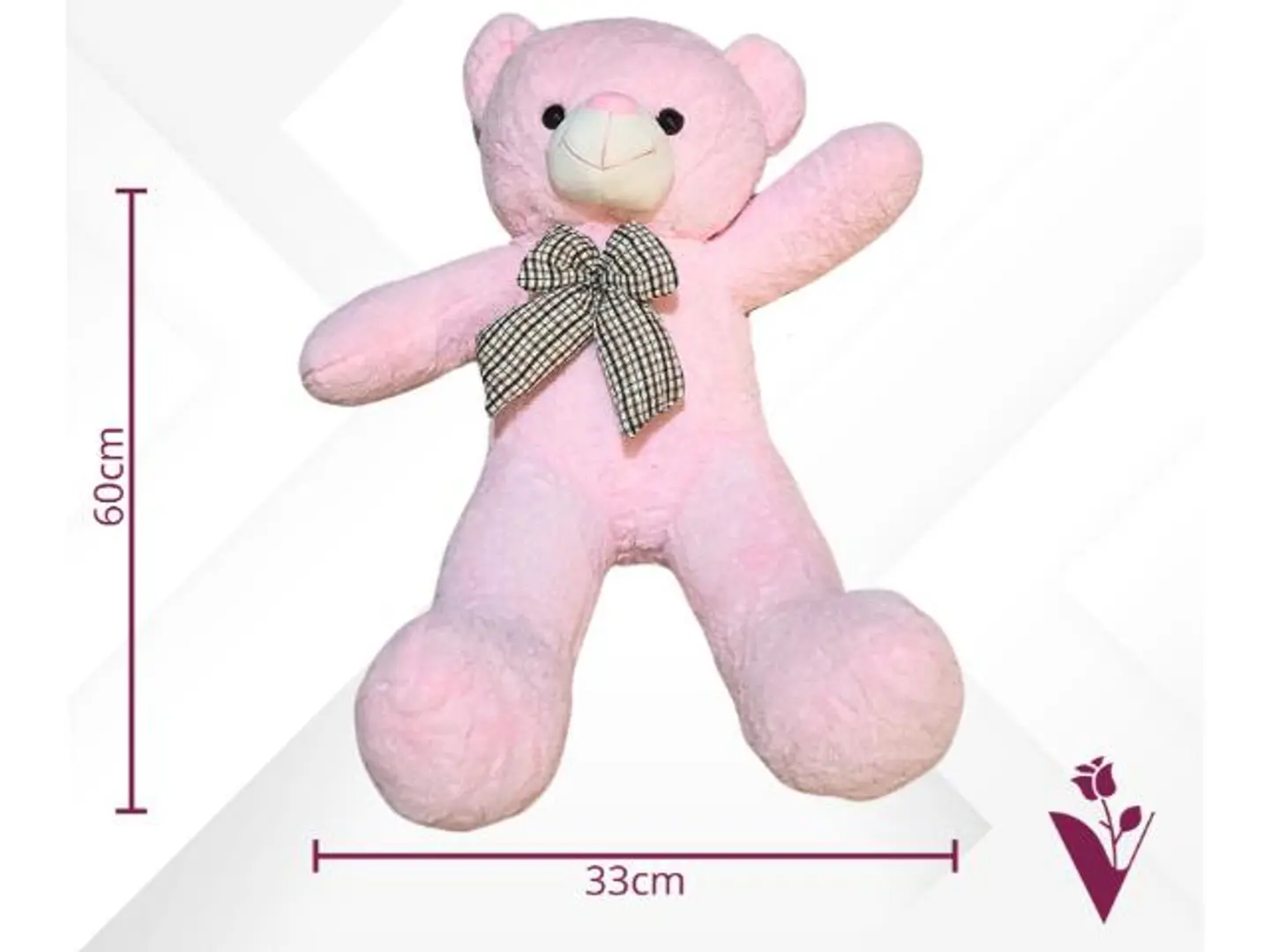 دمية دب موريس الوردي