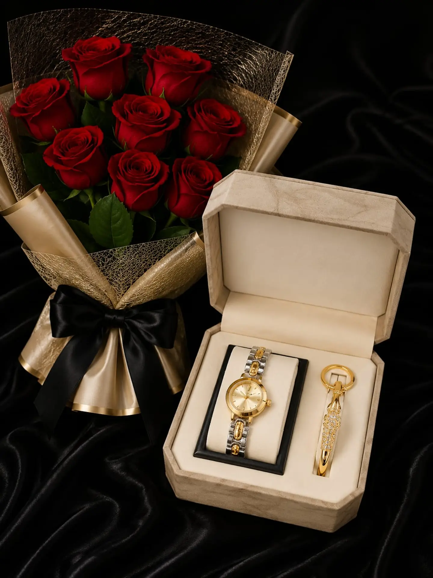 Women's Watch With A Bouquet Of Roses 10
