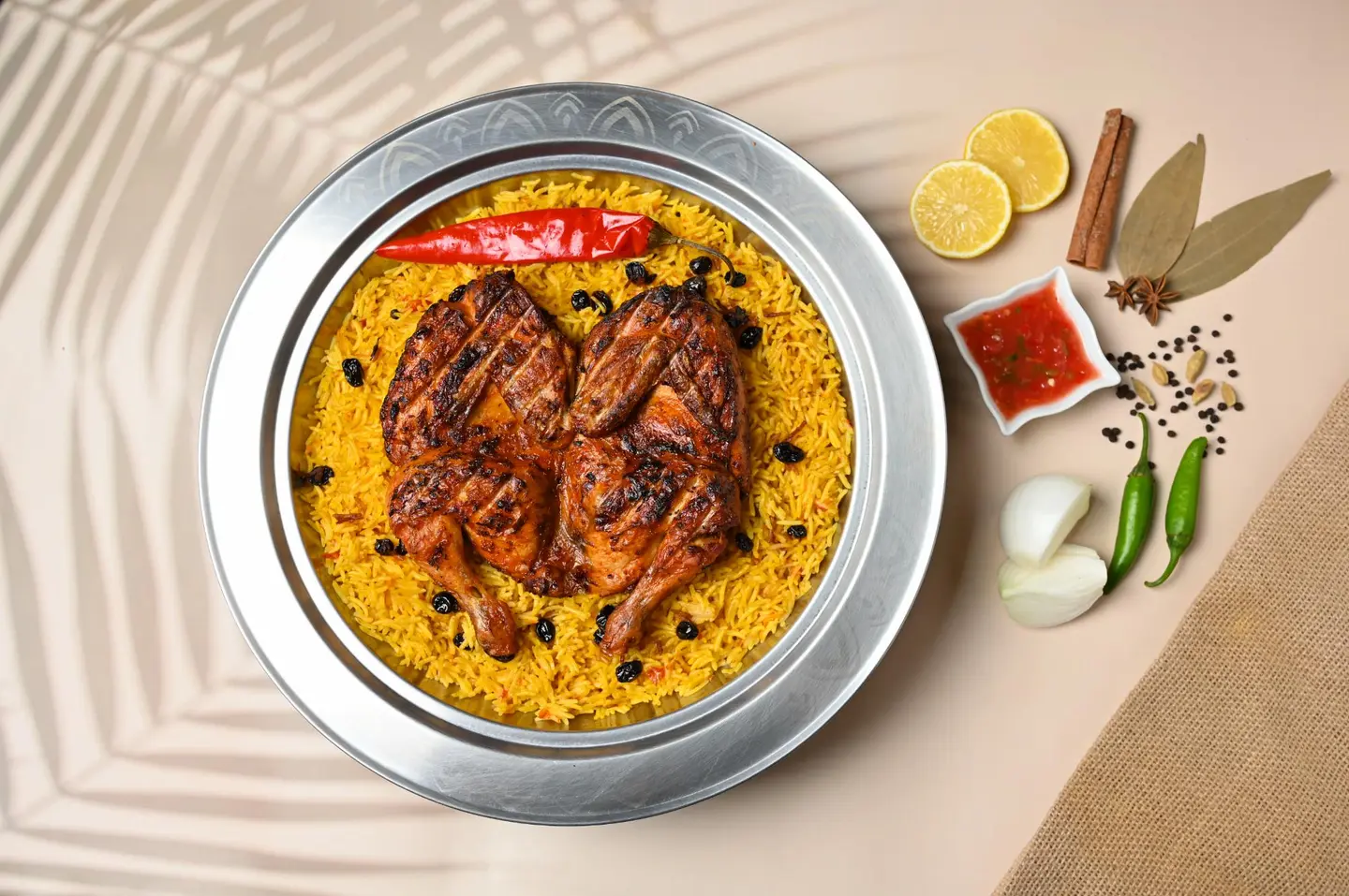 Whole Charcoal On Chicken With Rice