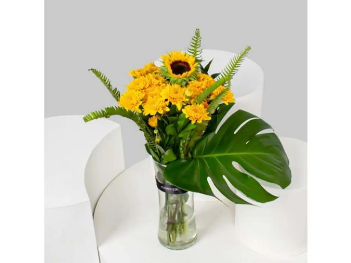 Hand Vase Of Yellow Flowers