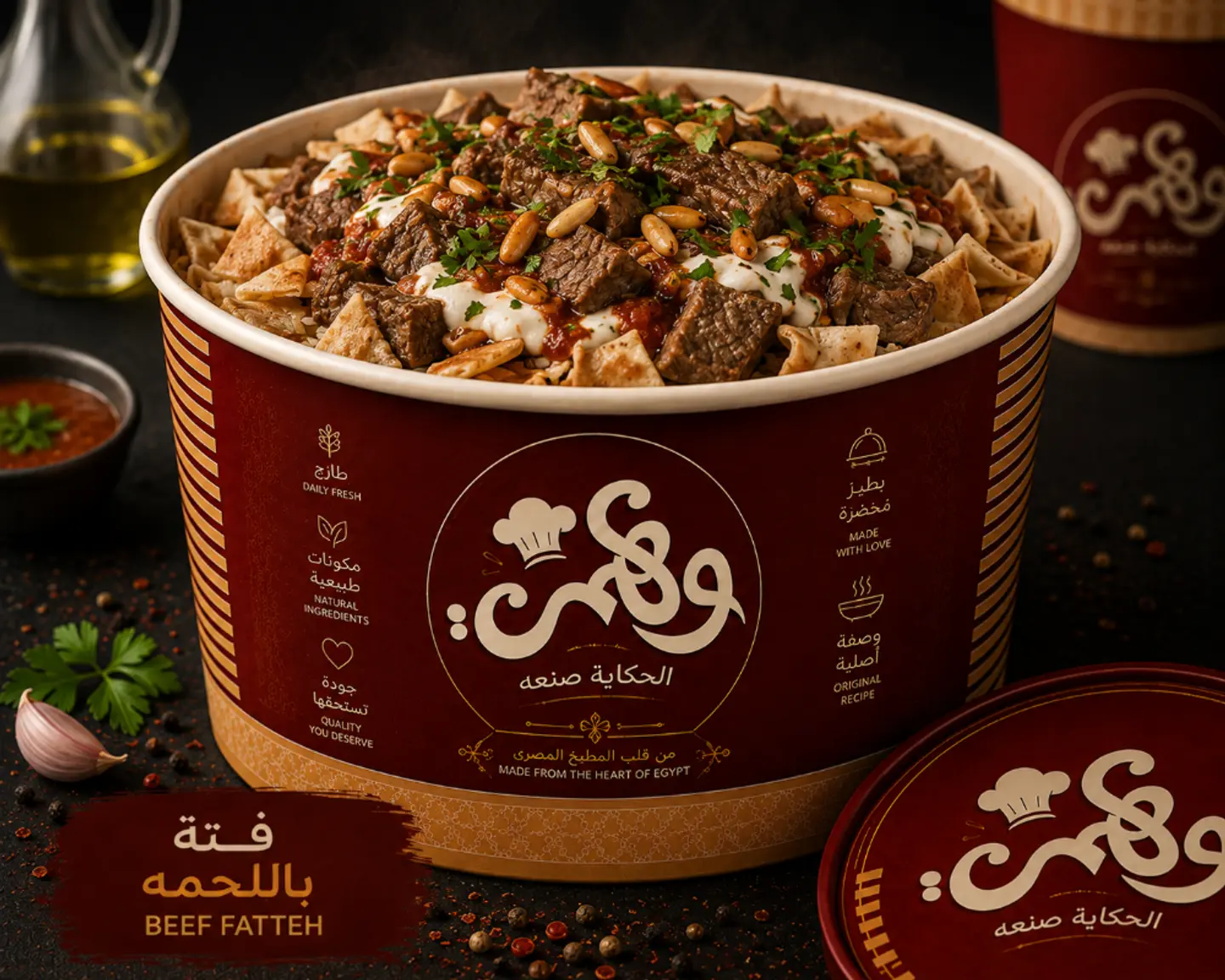 Fatta With Meat
