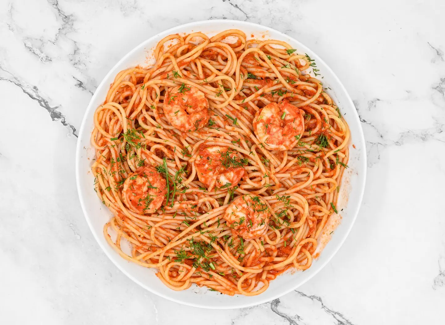 Shrimp Red Sauce Pasta