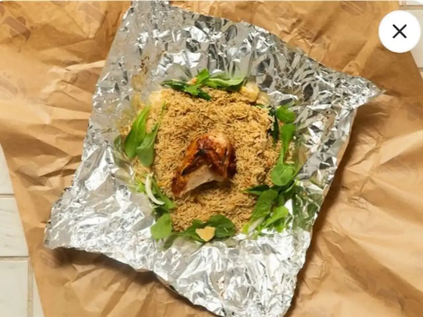 Quarter Of A Grilled Chicken With Rice