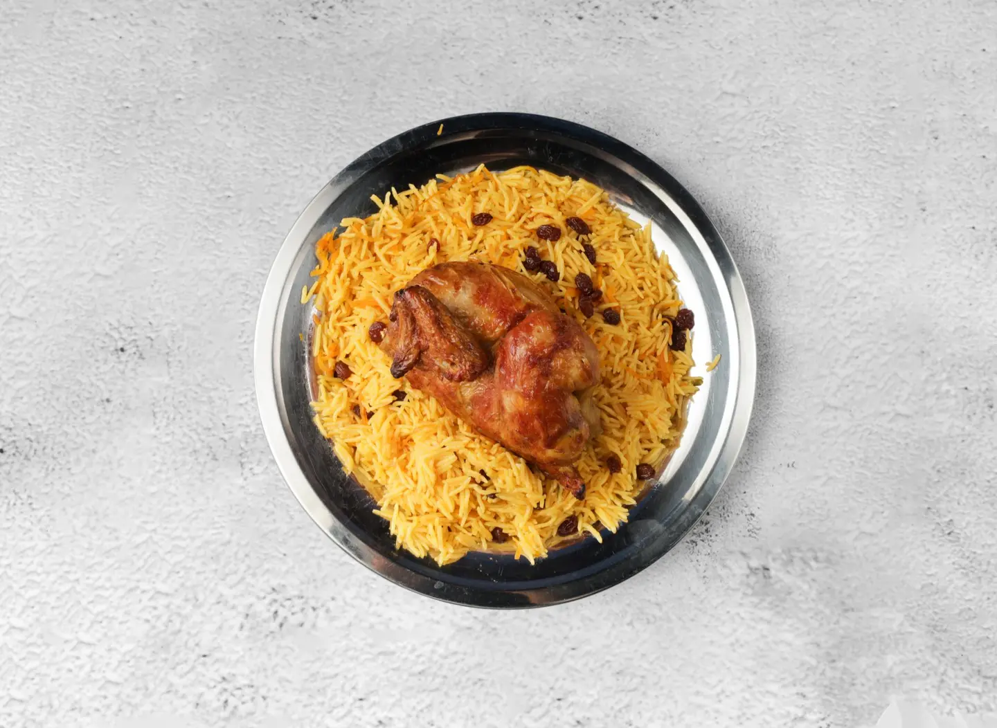 نص دجاج شوايه مع الرز