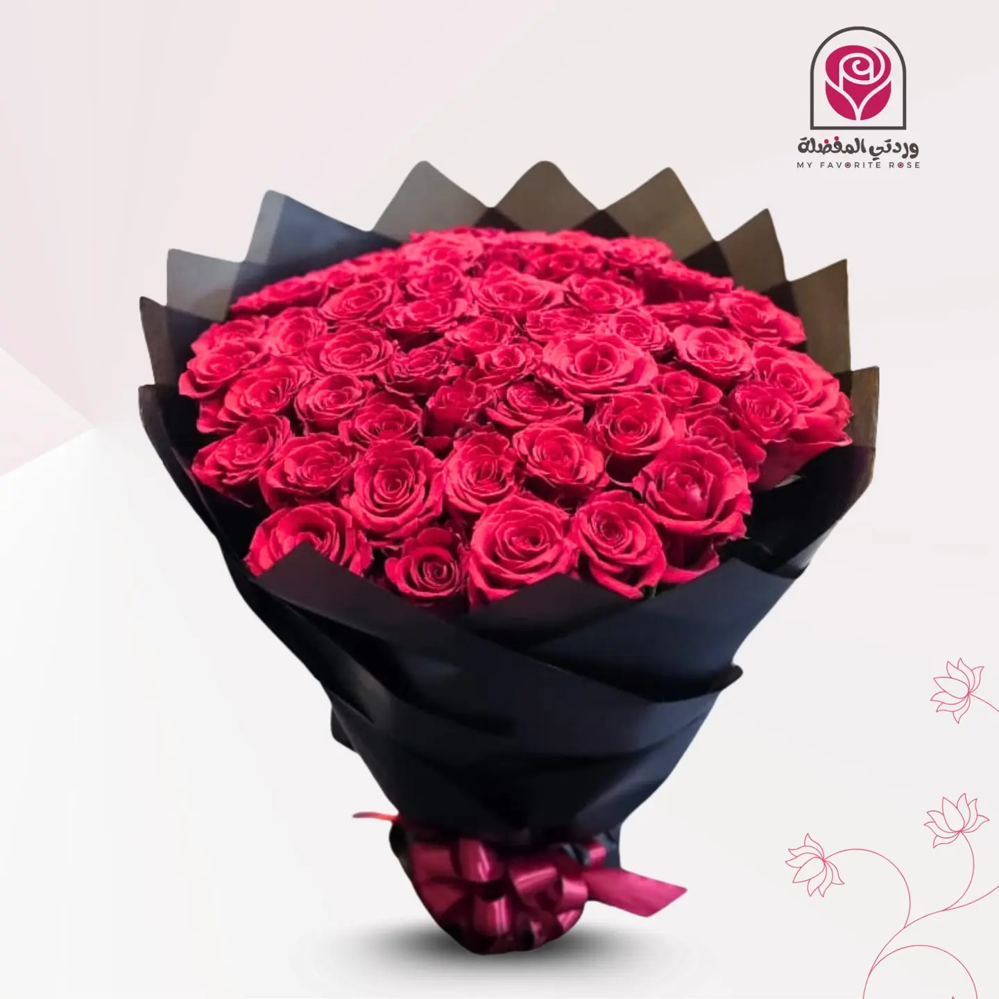 باقة جوري ٦٠ أسود