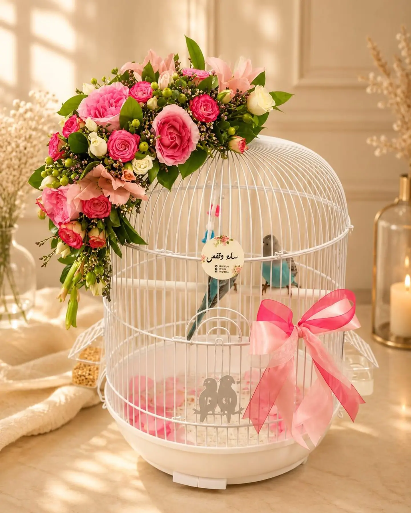 Lovebirds And Roses 2