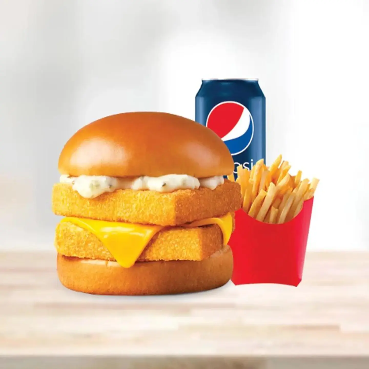 وجبة دبل برجر سمك