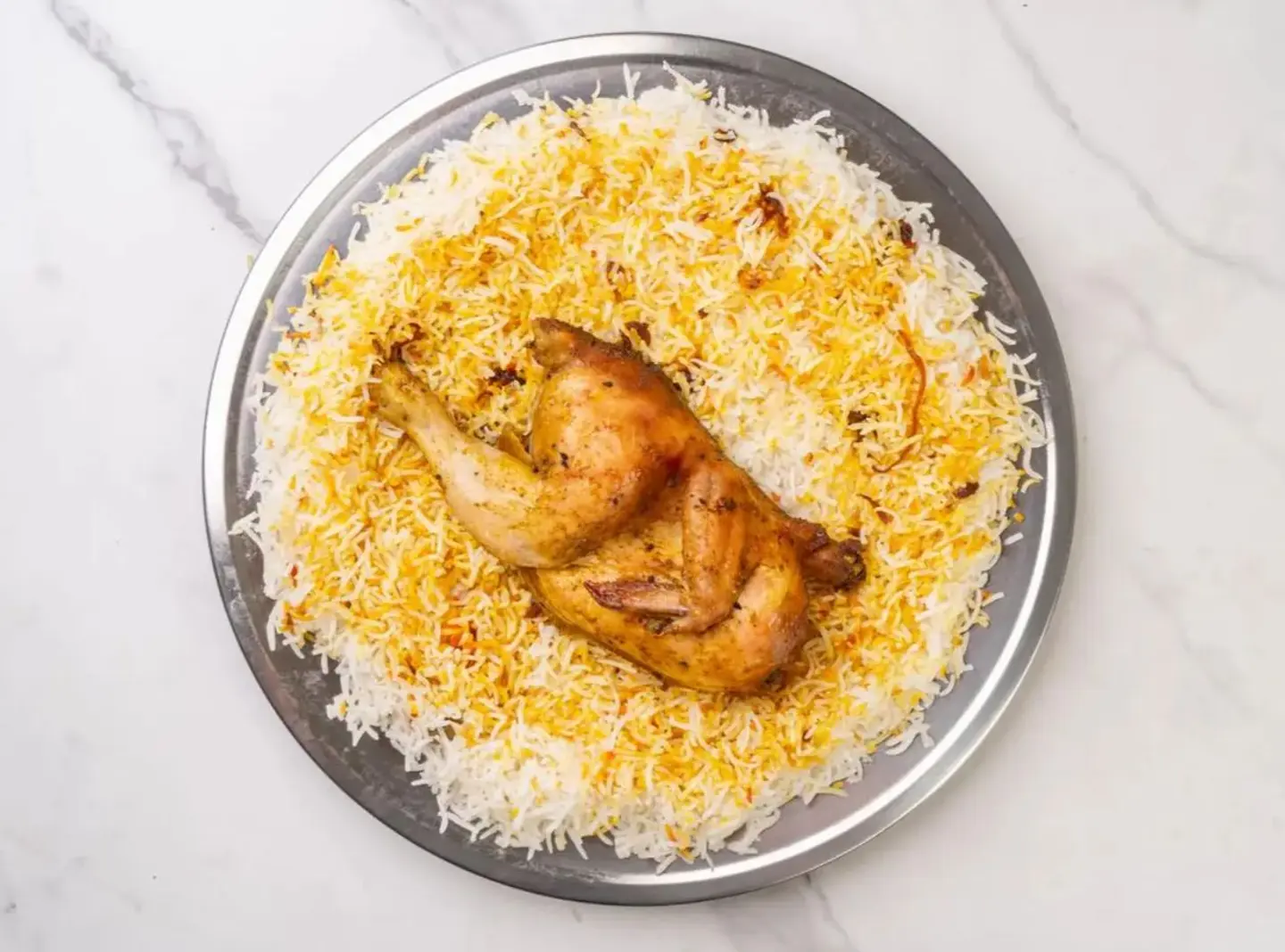 دجاج حنيذ - ربع حبة حنيذ مع الرز