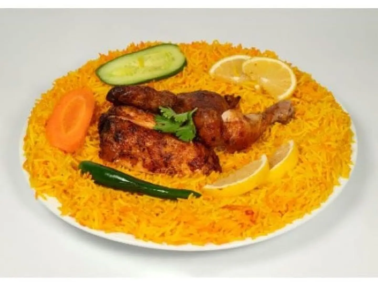 نص دجاج شواية رز مندي