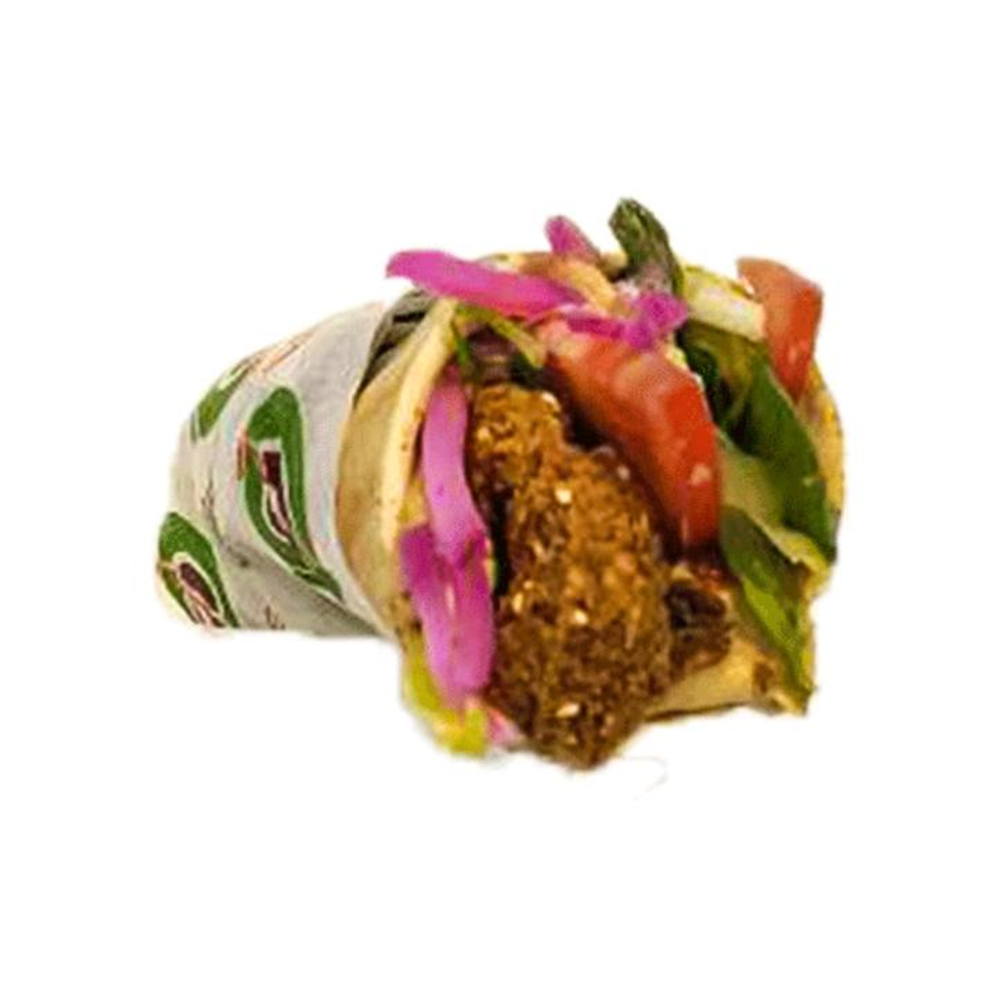 Small Falafel Sandwich In Arabic Bread