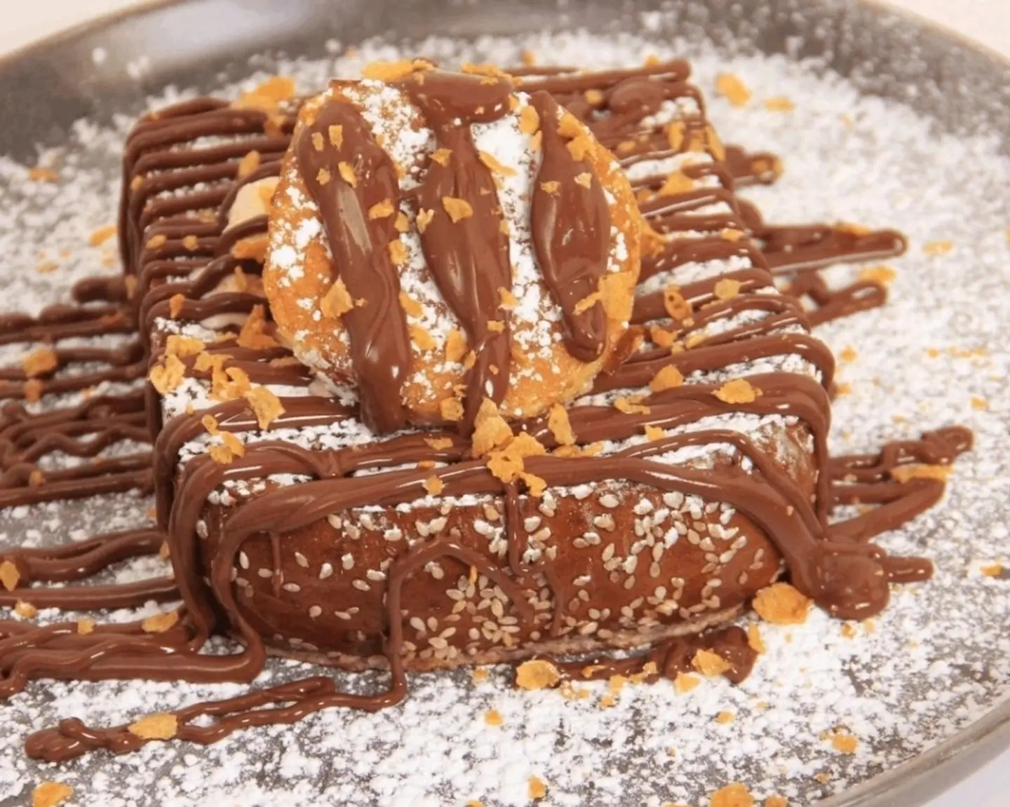 French Toast With Nutella And Ice Cream