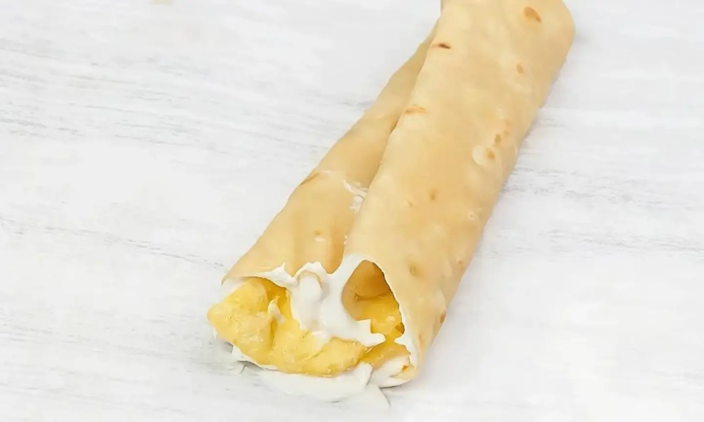 Chapati With Egg And Kiri Cheese
