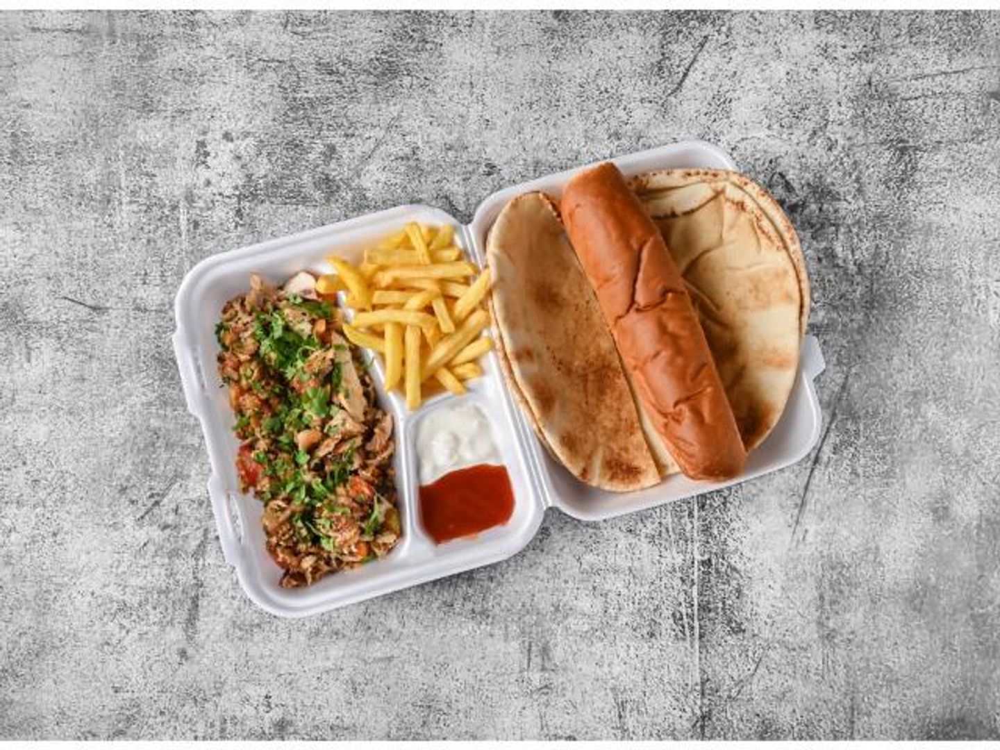 شرائح شاورما وسط