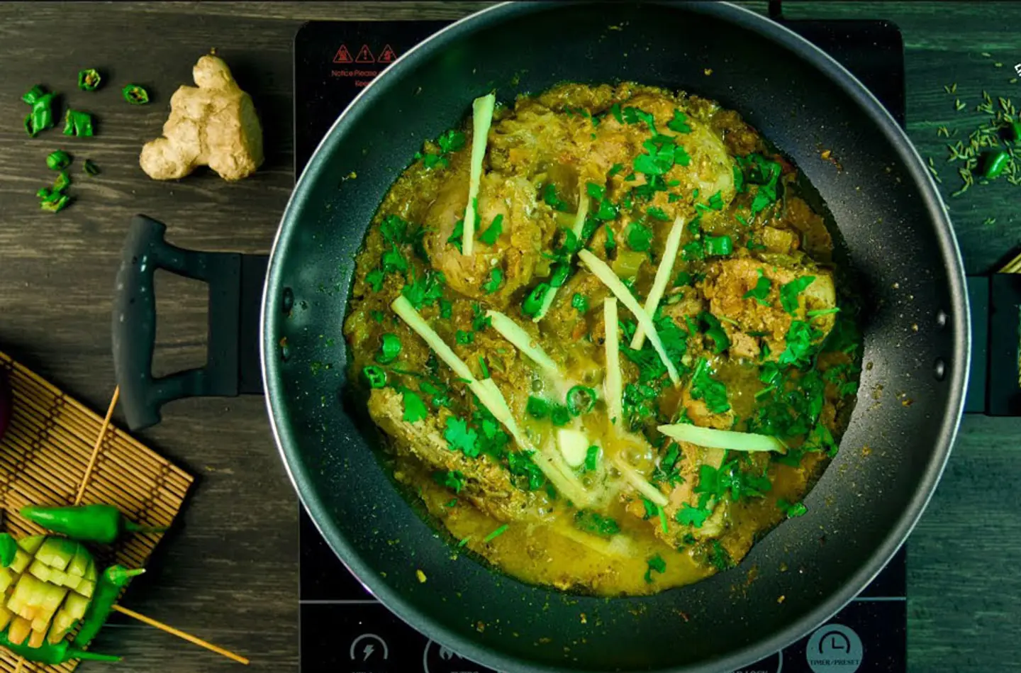 Chicken Green Karahi Half