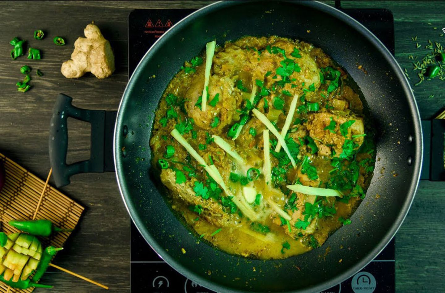 Chicken Green Karahi Half