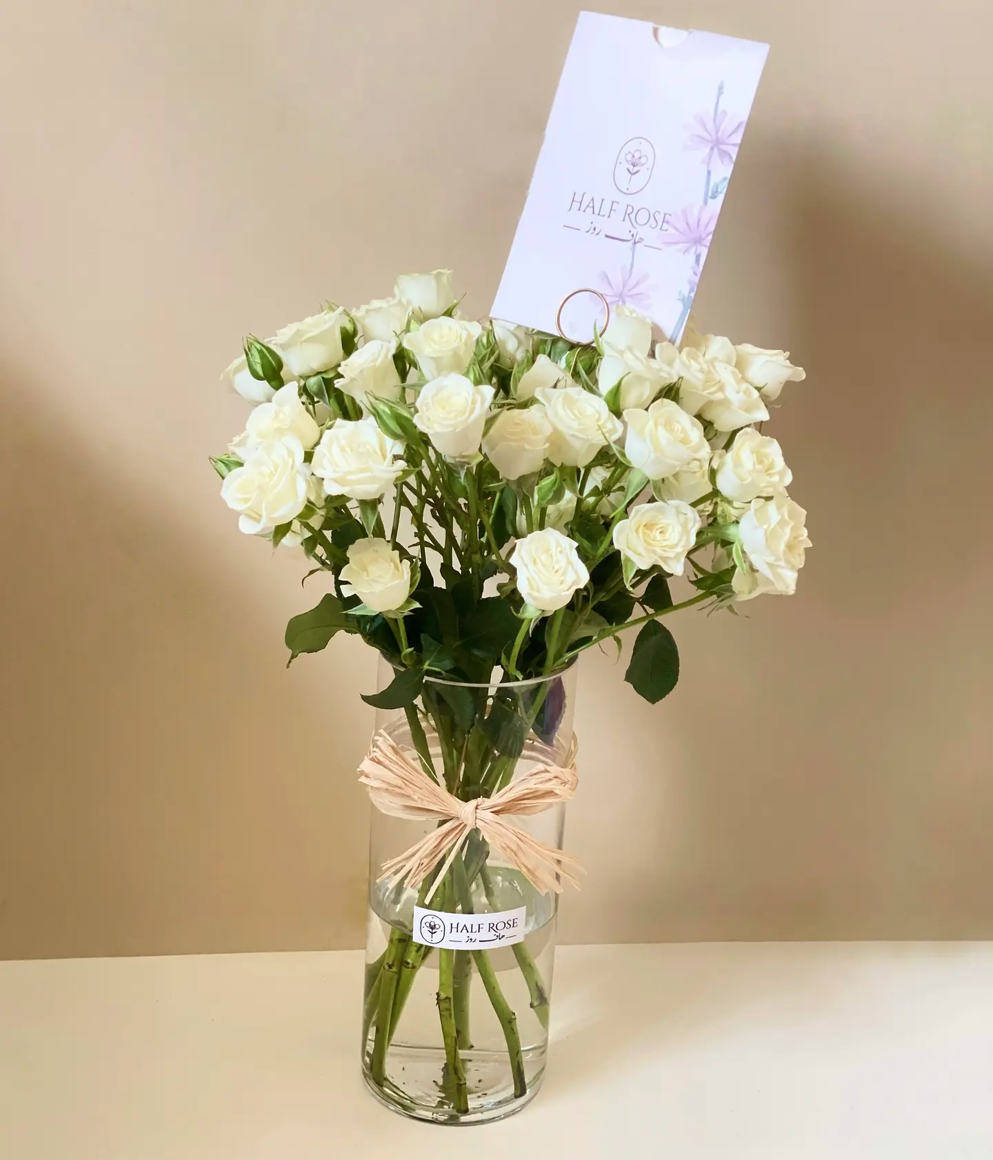 White Baby Rose Vase