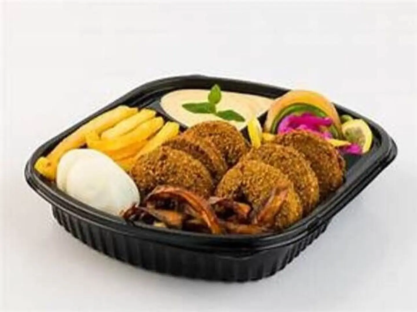 صحن مشكل فلافل وسط