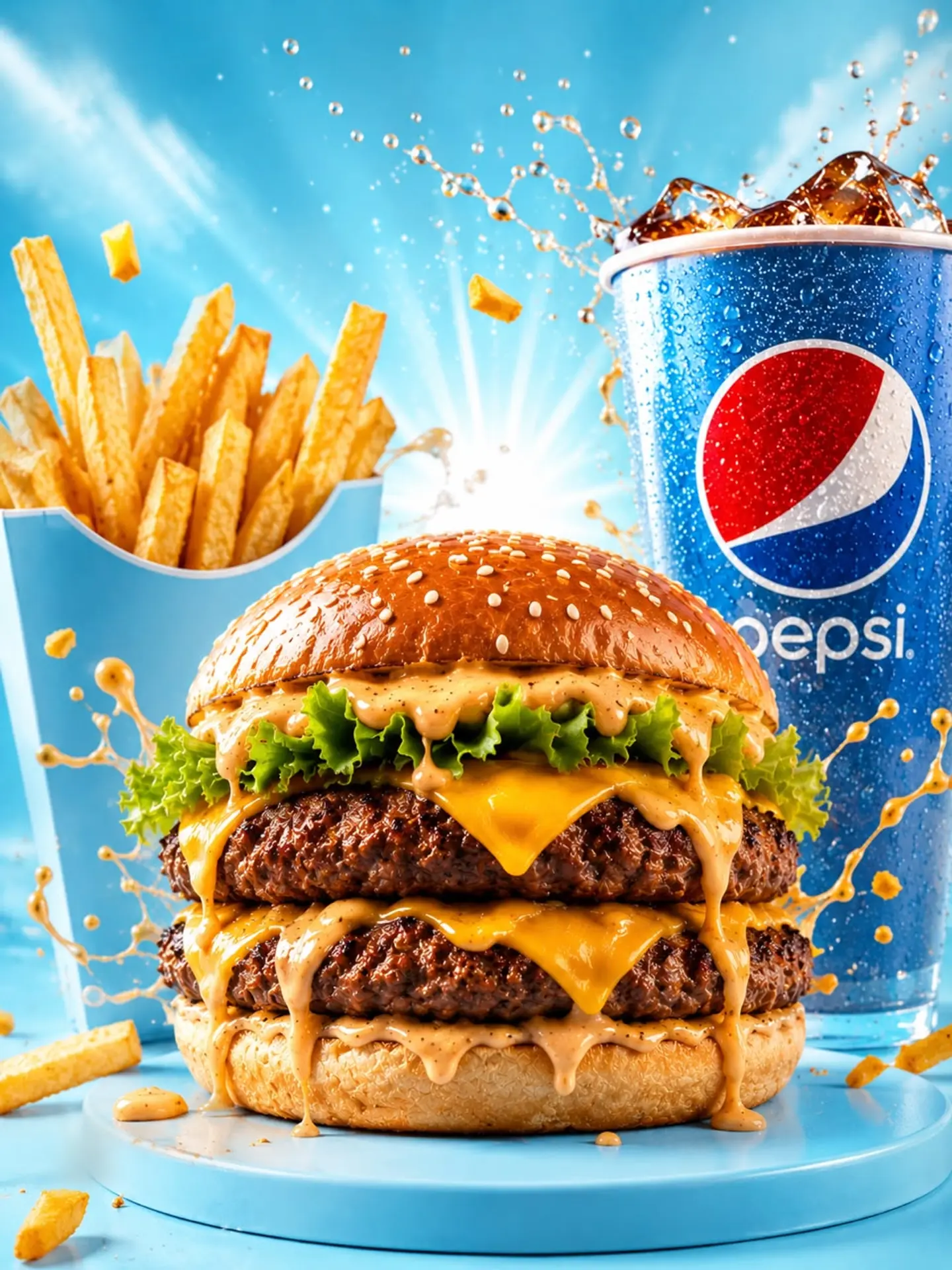 Meat Mashi Meal Burger Dubble