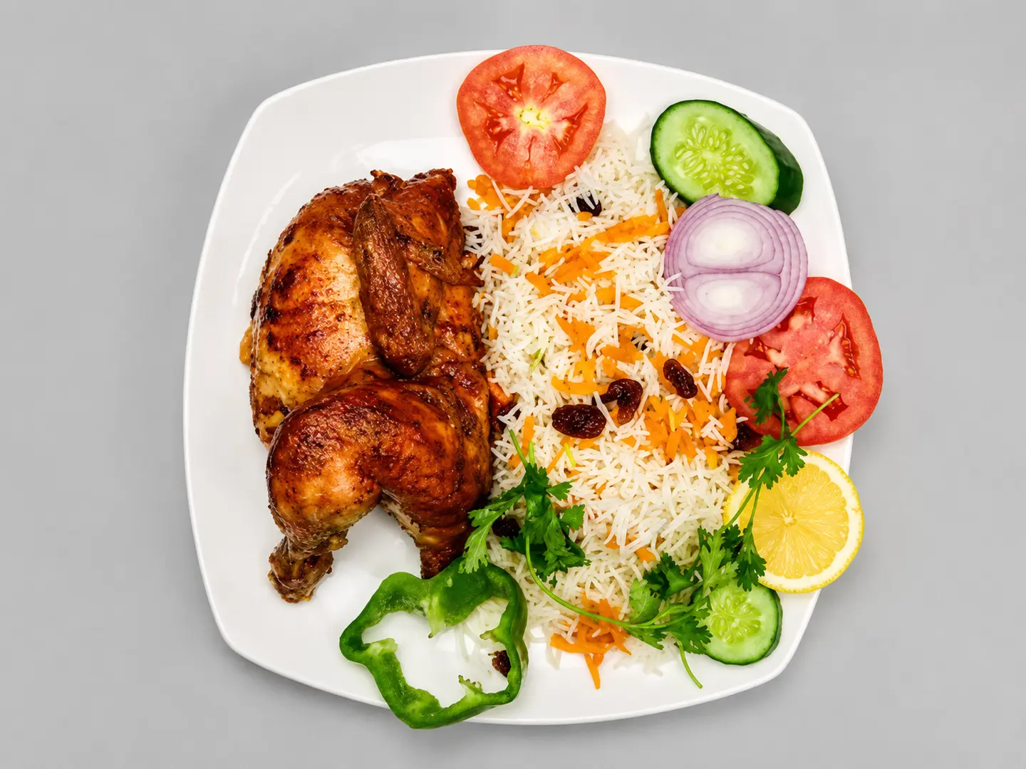نص حبة شواية مع الأرز