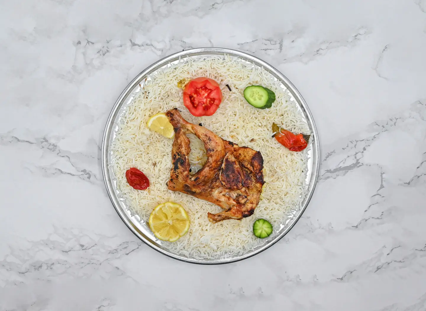 Madbi Half Chicken Mathlouthah With Rice