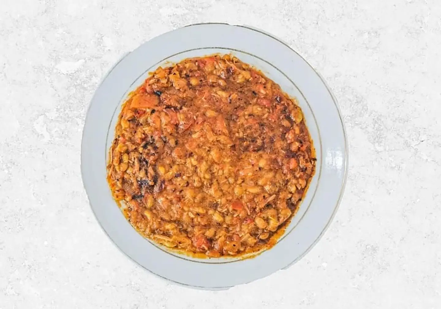 Beans With Egg Plate