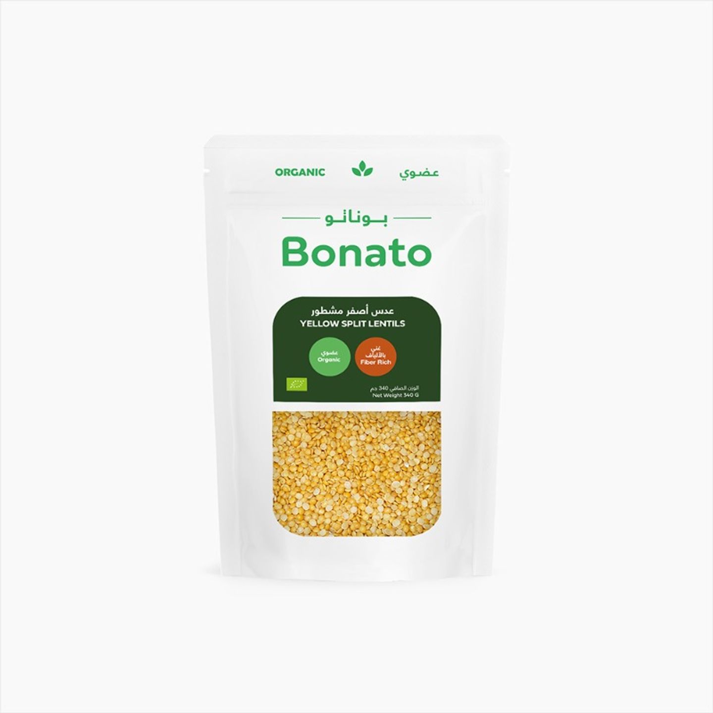 Bonato Organic Yellow Split Lentils 340g