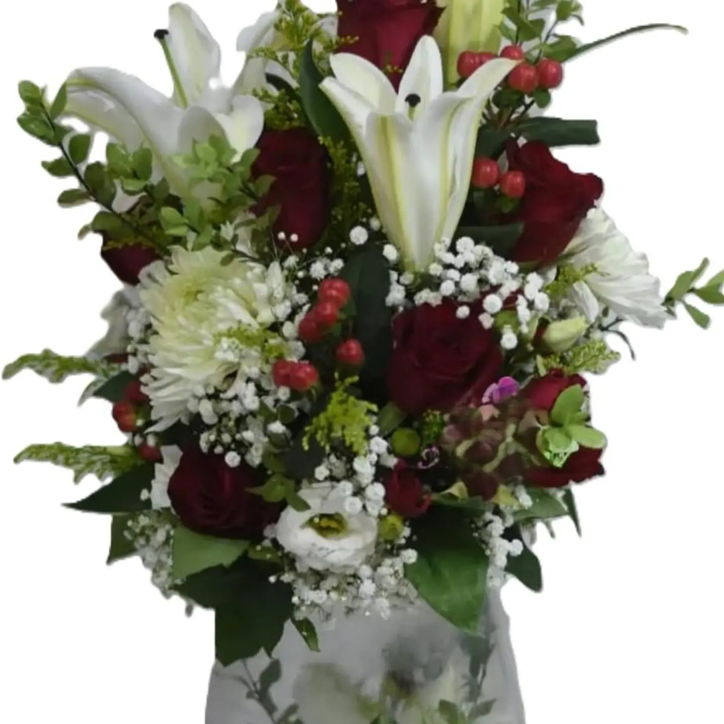 Vase With Natural Roses