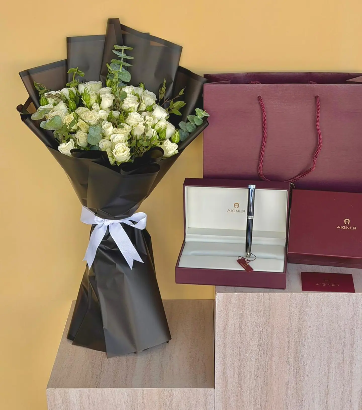 قلم اقنر مع الباقة