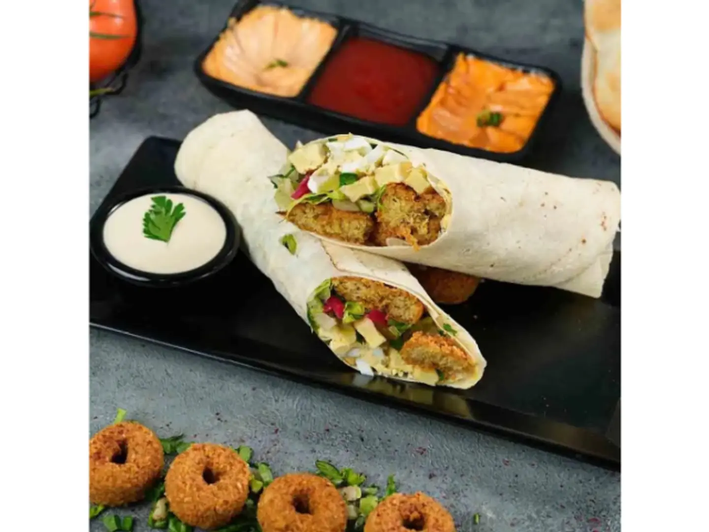 Mixed Falafel With Egg Sandwich