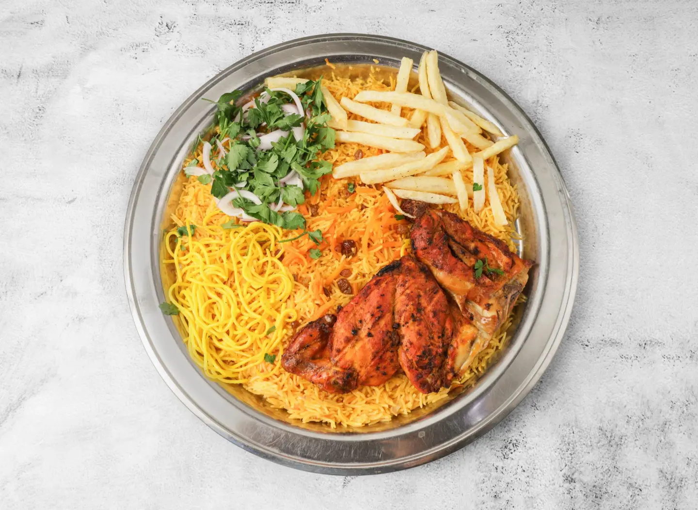 Half Charcoal Chicken With Rice