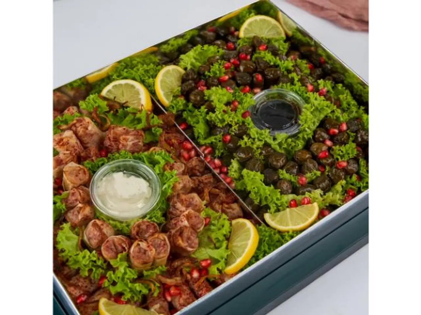 Small Muskhan And Stuffed Grape Leaves Mix