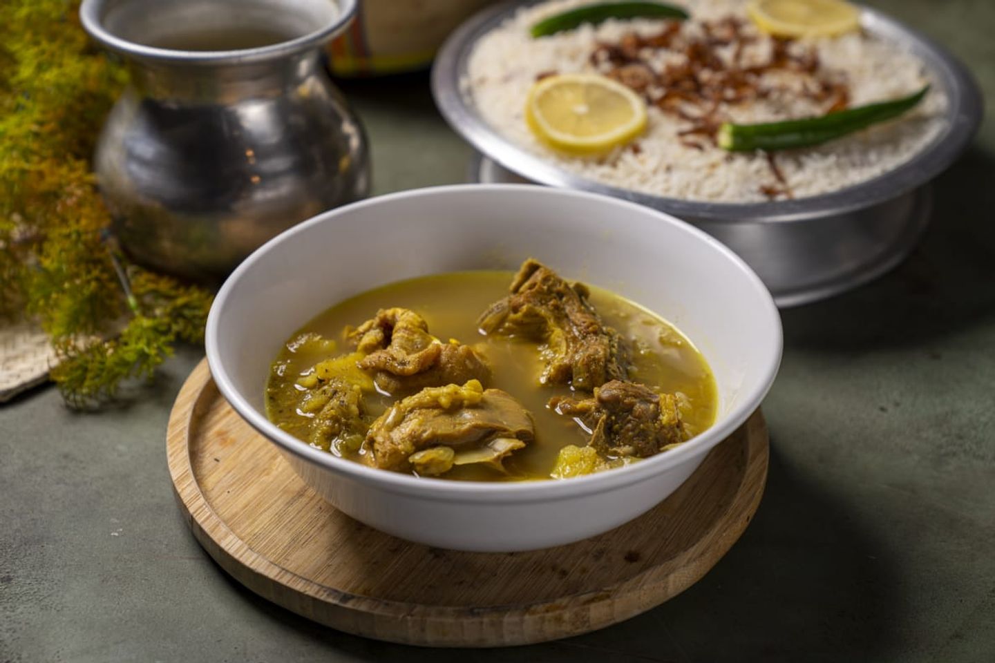 برمه لحم غنم  طازج مع الرز