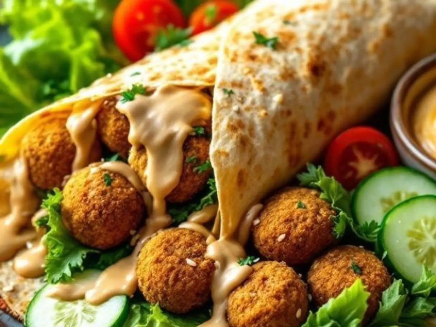 Falafel Rocket Quesadilla