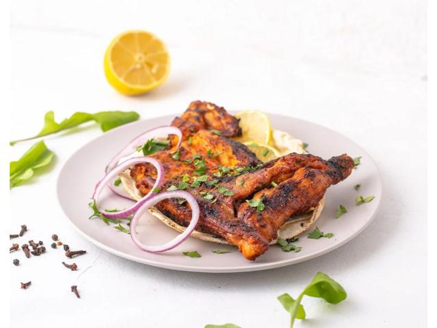 نص دجاج على الفحم