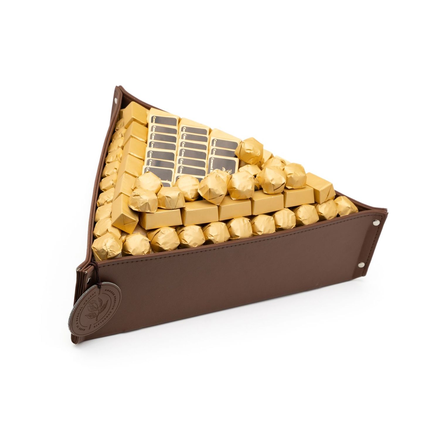 A Medium Sized Brown Leather Tray