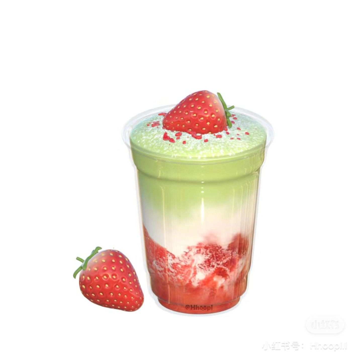 Matcha Strawberry Milk Tea