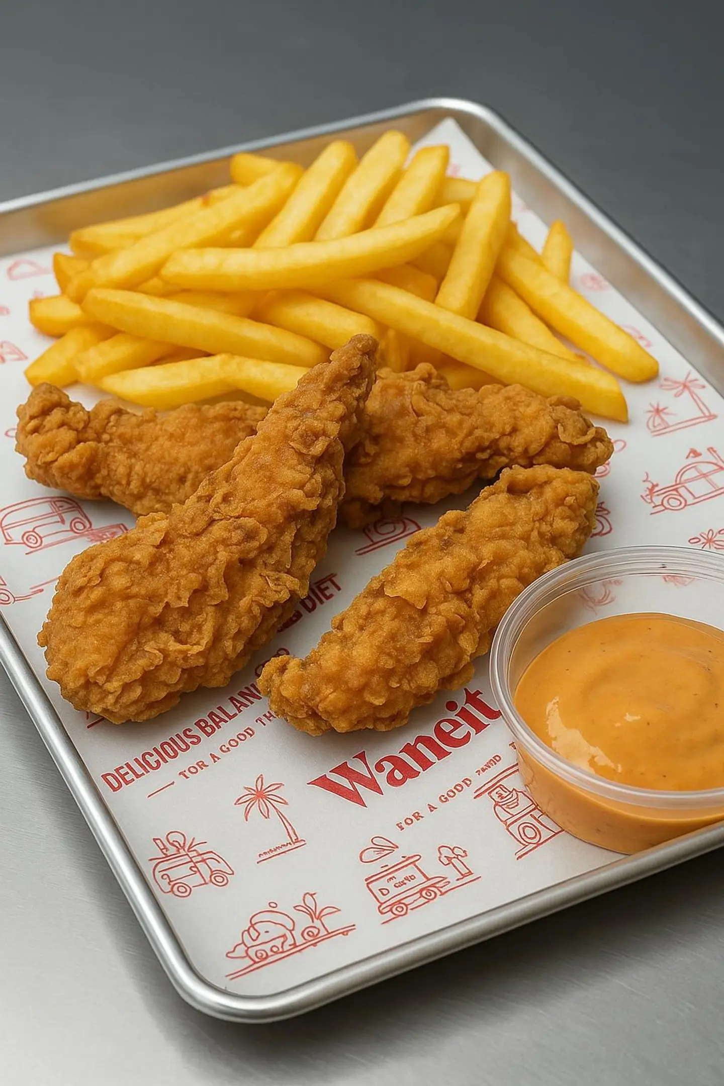 Chicken Tender With Fries (3 Pcs)