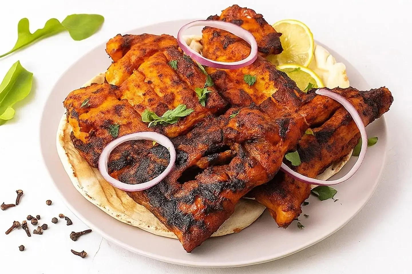 دجاج على الفحم كاملة بدون أرز