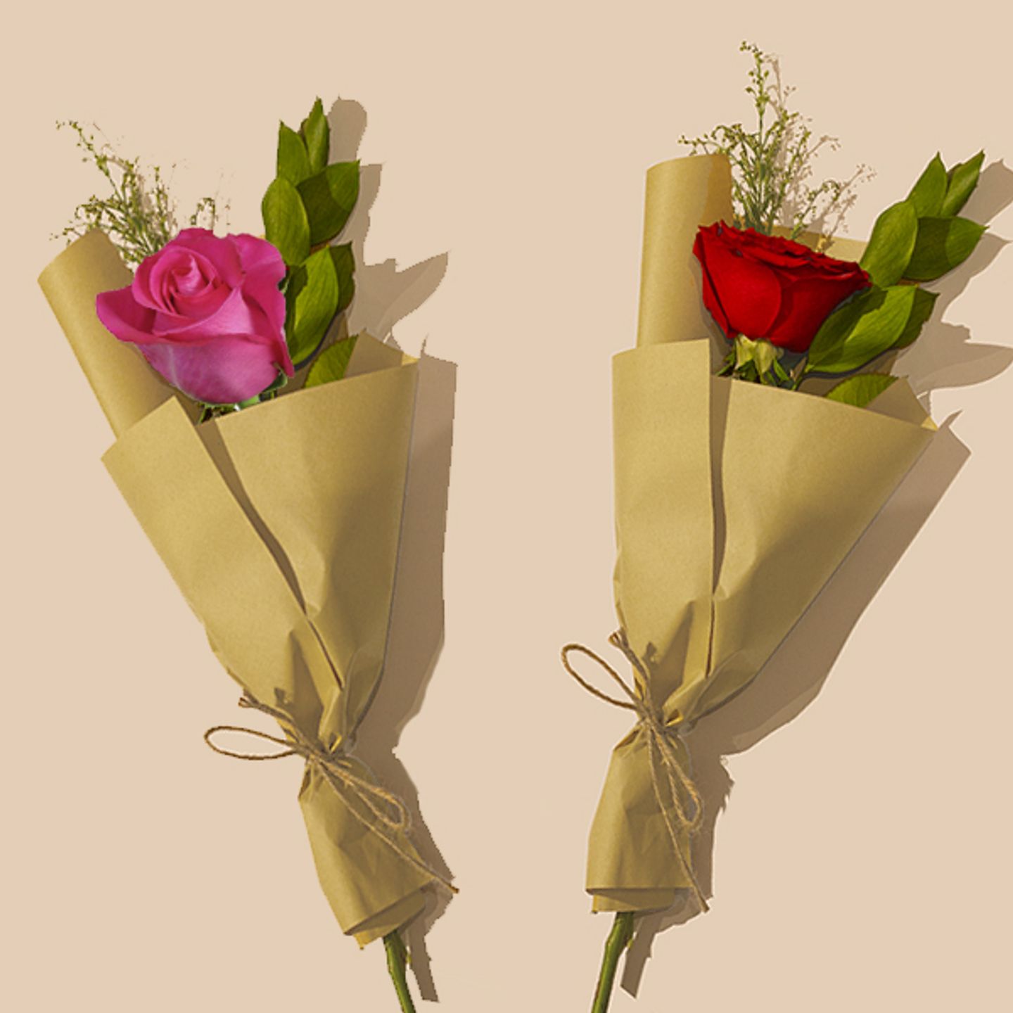 Rose Giveaways   Brown Wrapping
