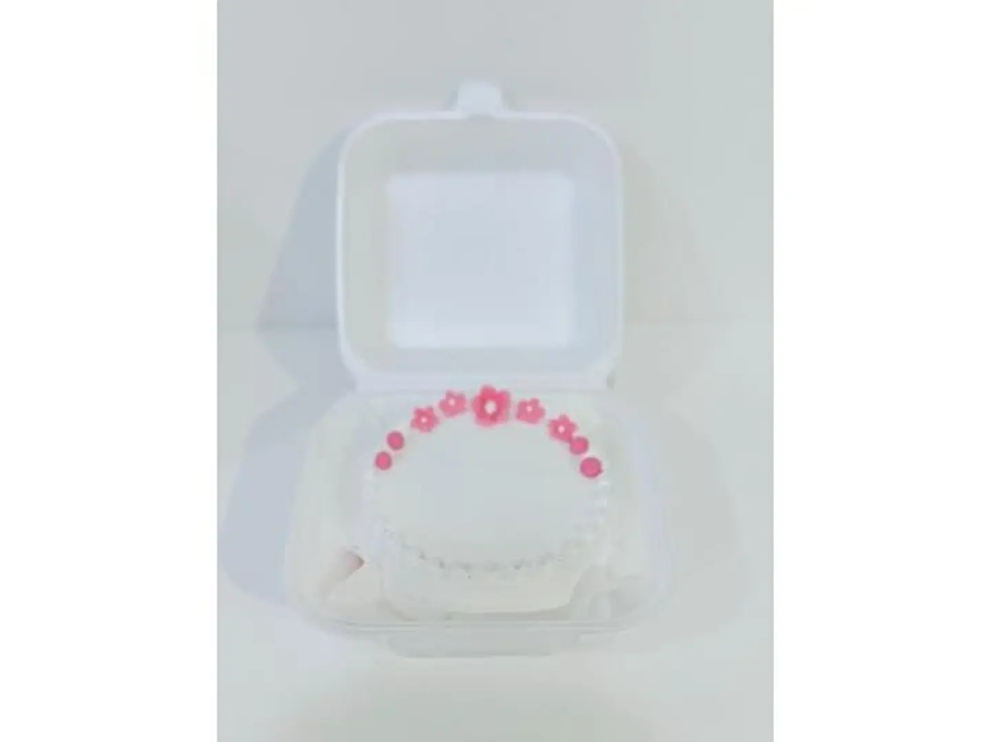 كيكة مناسبات لانش بوكس مزينه بالورود الورديه