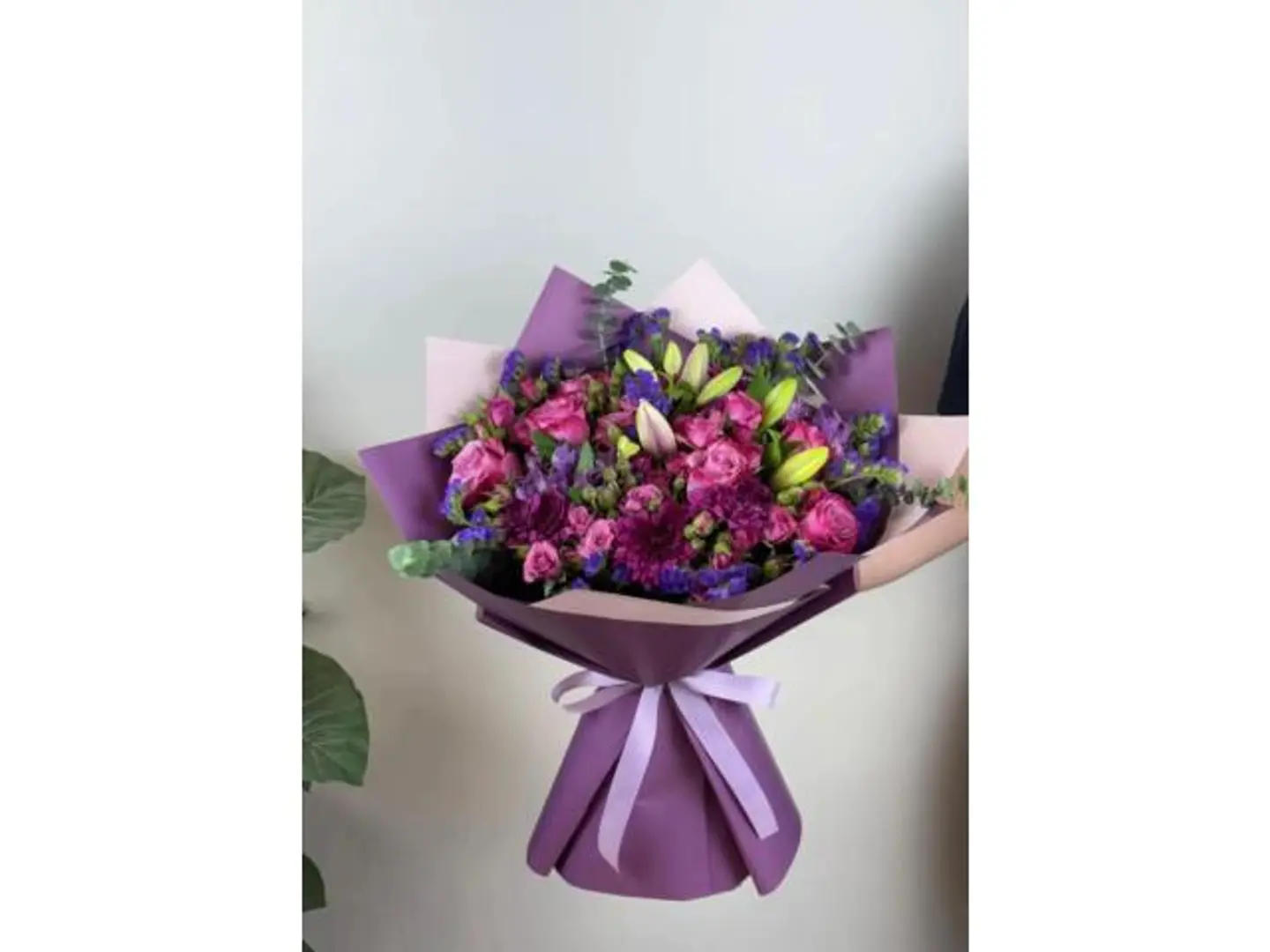 باقة ورد بنفسجي
