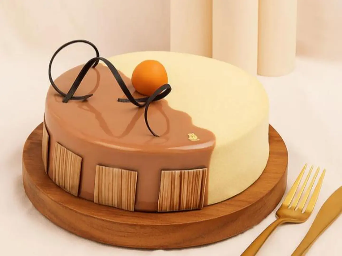 كعكة موس الشوكولاتة الأنيقة