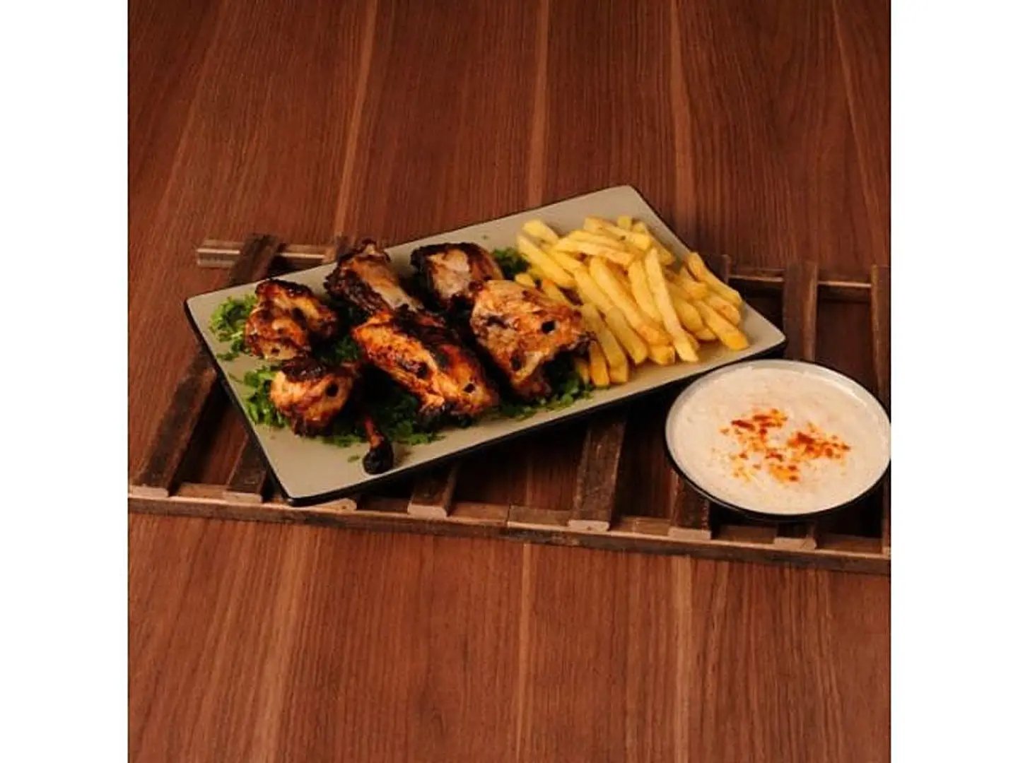 نص حبة دجاج شيش على الفحم